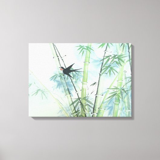 Bambuswald - grün leinwanddruck (Vorderseite)