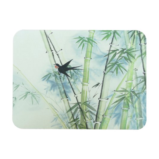 Bambuswald - grün magnet (Horizontal)