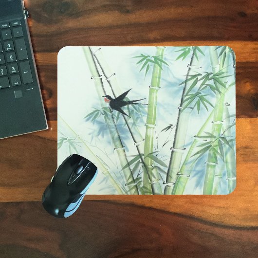 Bambuswald - grün mousepad
