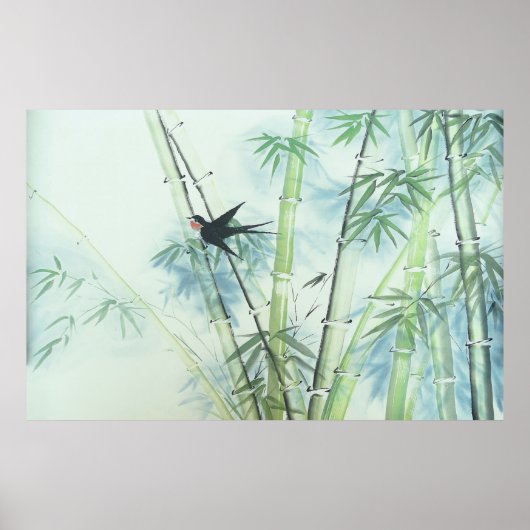 Bambuswald - grün poster (Vorne)