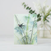 Bambuswald - grün postkarte (Stehend Vorderseite)