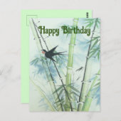 Bambuswald - grün postkarte (Vorne/Hinten)