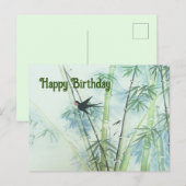 Bambuswald - grün postkarte (Vorne/Hinten)