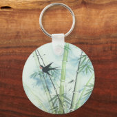 Bambuswald - grün schlüsselanhänger (Vorderseite)