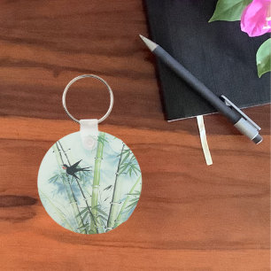 Bambuswald - grün schlüsselanhänger