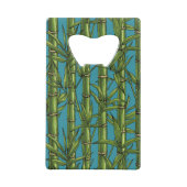 Bambuswald in blau geldbeutel flaschenöffner (Rückseite)