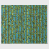 Bambuswald in blau geschenkpapier (Flach)