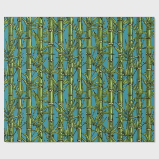 Bambuswald in blau geschenkpapier (Flach)