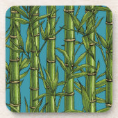 Bambuswald in blau getränkeuntersetzer (Vorderseite)