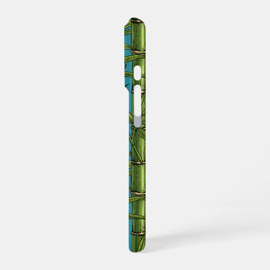 Bambuswald in blau iPhone hülle (Linke Seite)