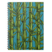 Bambuswald in blau notizblock (Vorderseite)