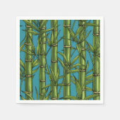Bambuswald in blau serviette (Vorderseite)