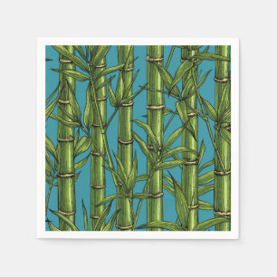 Bambuswald in blau serviette