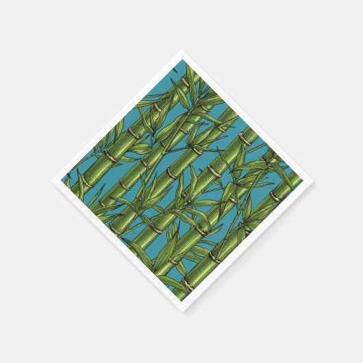 Bambuswald in blau serviette (Ecke)