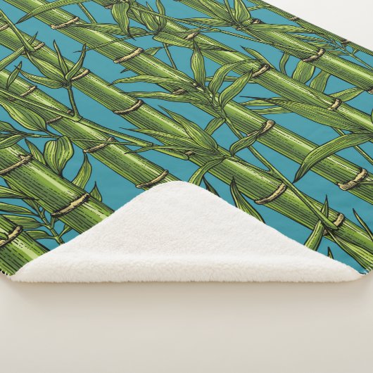 Bambuswald in blau sherpadecke (3/4)