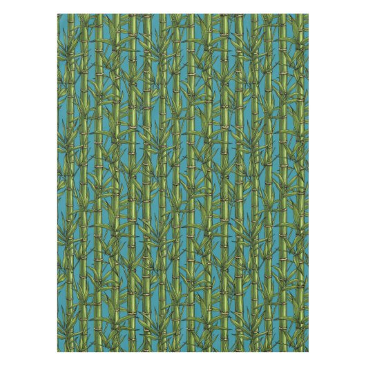 Bambuswald in blau tischdecke (Vorderseite)