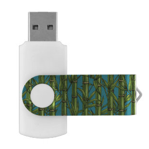 Bambuswald in blau USB stick