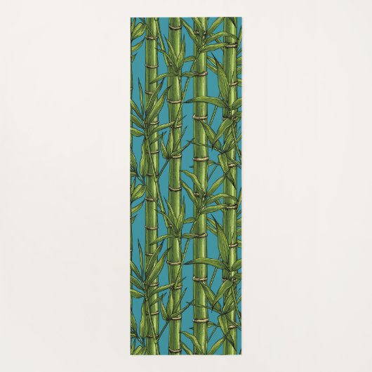 Bambuswald in blau yogamatte (Rückseite)