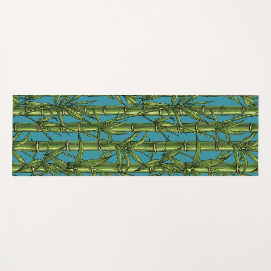 Bambuswald in blau yogamatte (Vorderseite (Horizontal))