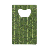 Bambuswald in Grün Geldbeutel Flaschenöffner (Rückseite)