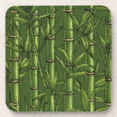 Bambuswald in Grün Getränkeuntersetzer (Vorderseite)