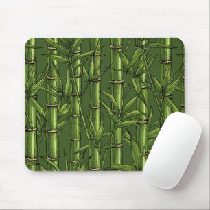Bambuswald in Grün Mousepad