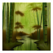 Bambuswald Traditionelle chinesische Malerei Poster (Vorderseite)