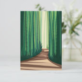 Bambuswälder Dankeskarte (Stehend Vorderseite)