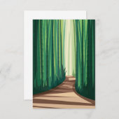 Bambuswälder Dankeskarte (Vorne/Hinten)