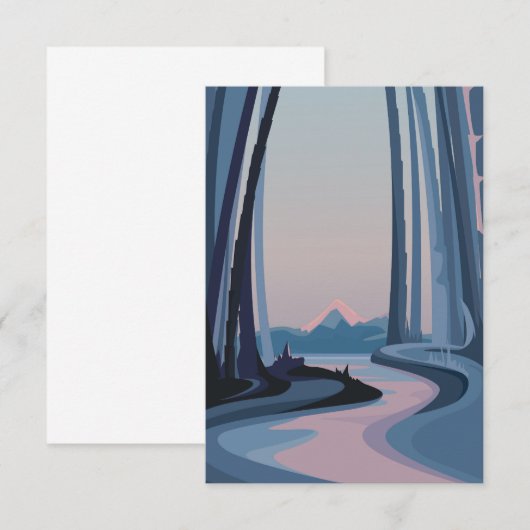 Bambuswälder Dankeskarte (Vorne/Hinten)