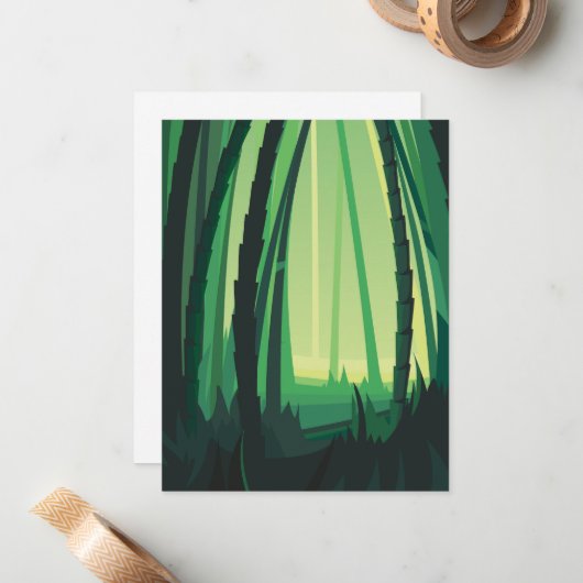 Bambuswälder Mitteilungskarte (Vorderseite/Rückseite Beispiel)