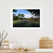 Bambuszaun-Perspektive Poster (Küche)