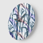 Bambuszweige Große Wanduhr (Winkel)