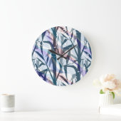 Bambuszweige Große Wanduhr (Zuhause)