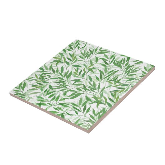 Bambuszweige Wasserfarben Weingärten Fliese (Seite)