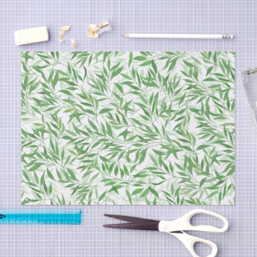 Bambuszweige Wasserfarben Weingärten Seidenpapier (Handwerk)