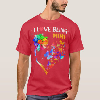 Bamchzn Liebe als Mimi Sonnenblume Farbiges Herz B T-Shirt