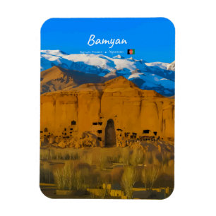 Bamiyan, Afghanistan - Buddha Kliffental abgerunde Magnet