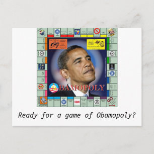 bamopoly, Bereit für ein Spiel der Obamopoly? Postkarte