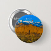 Bamyan, Afghanistan - Buddha-Kliffental Button (Vorne & Hinten)