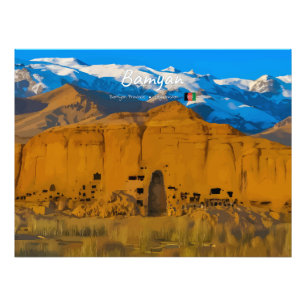 Bamyan, Afghanistan - Buddha-Kliffental Fotodruck