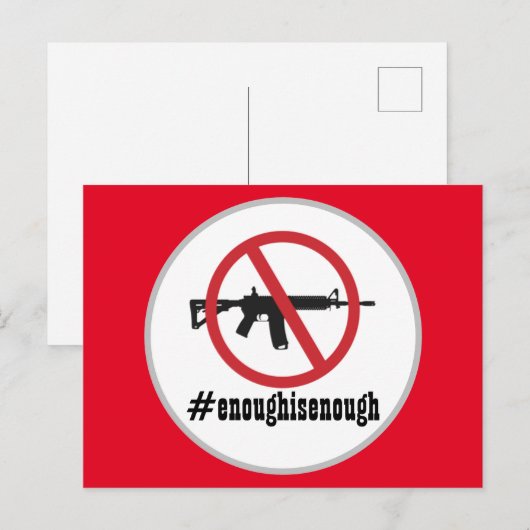 Ban AR-15 reicht aus Postkarte (Vorne/Hinten)