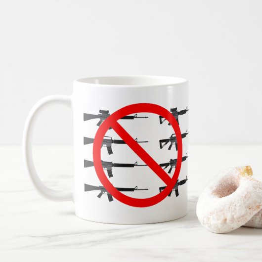 Ban Assault Rifles Kaffeetasse (Mit Donut)