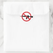 Ban Assault Rifles - Keine Symbol-rote Linie Runder Aufkleber (Tasche)