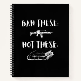 Ban Assault Rifles Not Books Grid Paper Notebook Notizblock