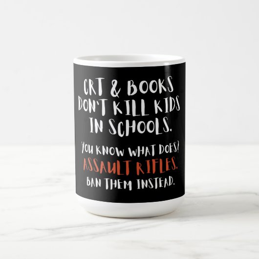 Ban Assault Rifles statt Typografie groß Kaffeetasse (Mittel)