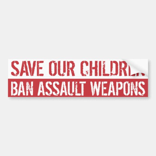 Ban Assault Waffen Autoaufkleber (Vorne)
