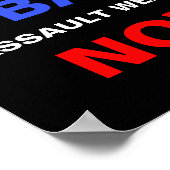 Ban Assault Waffen Now! Politischer Protest Poster (Ecke)