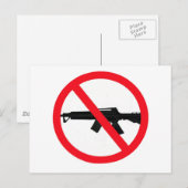 Ban Assault Waffen Postkarte (Vorne/Hinten)