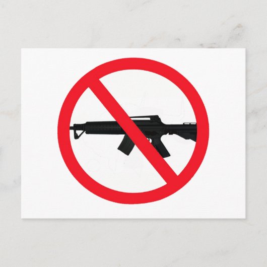 Ban Assault Waffen Postkarte (Vorderseite)